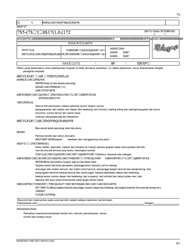 Pedoman Pemeliharaan O 500 R RS RSD | PDF