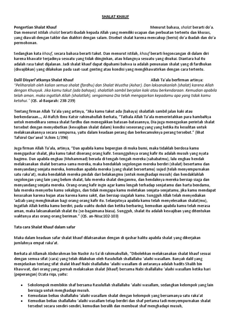 Shalat Khauf