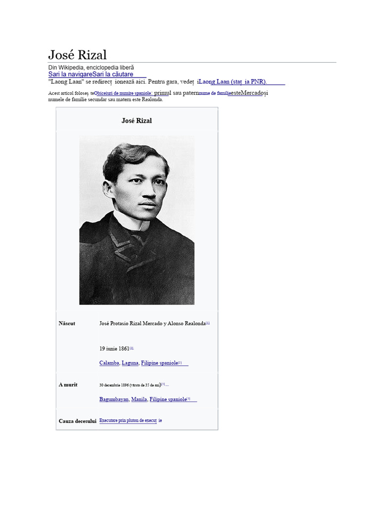 Biography of Dr. Jose Rizal | PDF