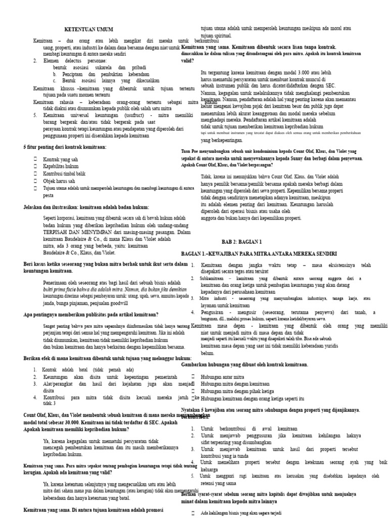 Panduan Lengkap Kemitraan Bisnis | PDF