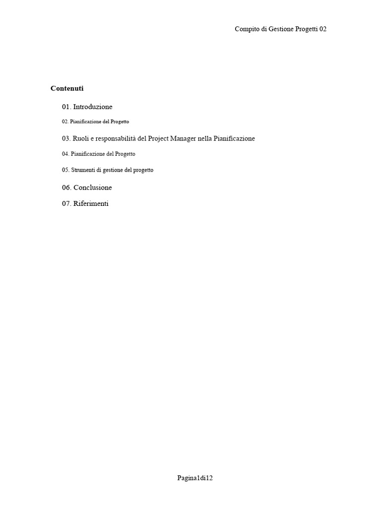 14494216-Pianificazione e Programmazione Del Progetto | PDF