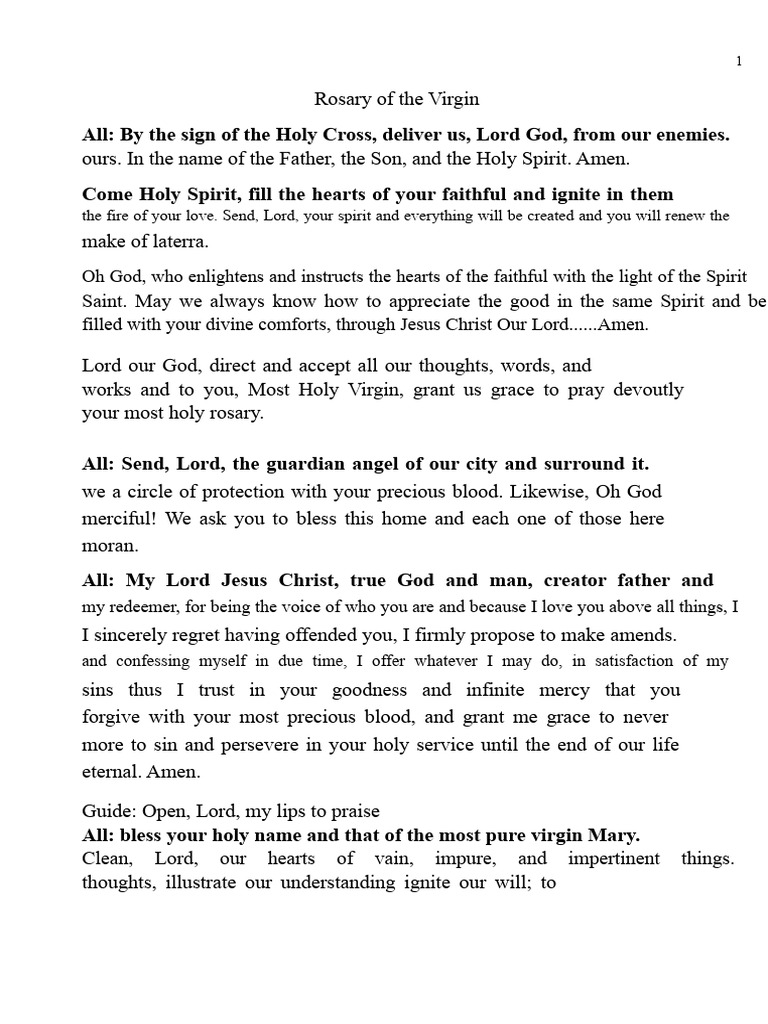 Rosary Prayers and Joyful Mysteries | PDF | Mary, Mother Of Jesus ...