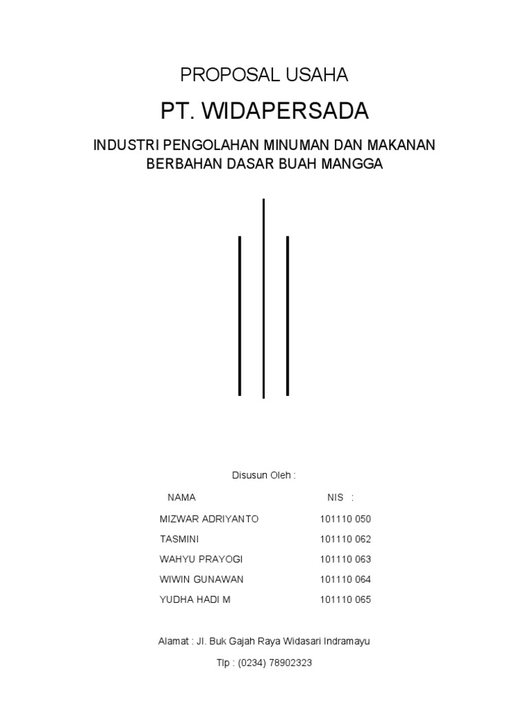 Contoh Cover Proposal Usaha Makanan : Contoh Proposal ...