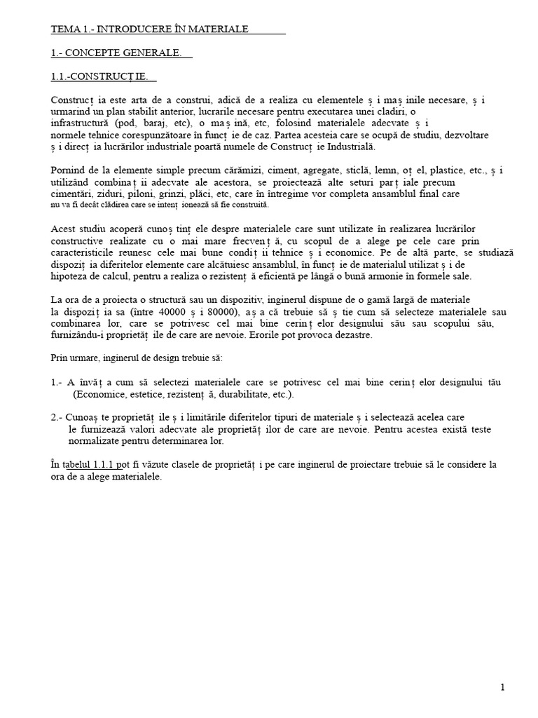 Introducere În Materialele de Construcție | PDF
