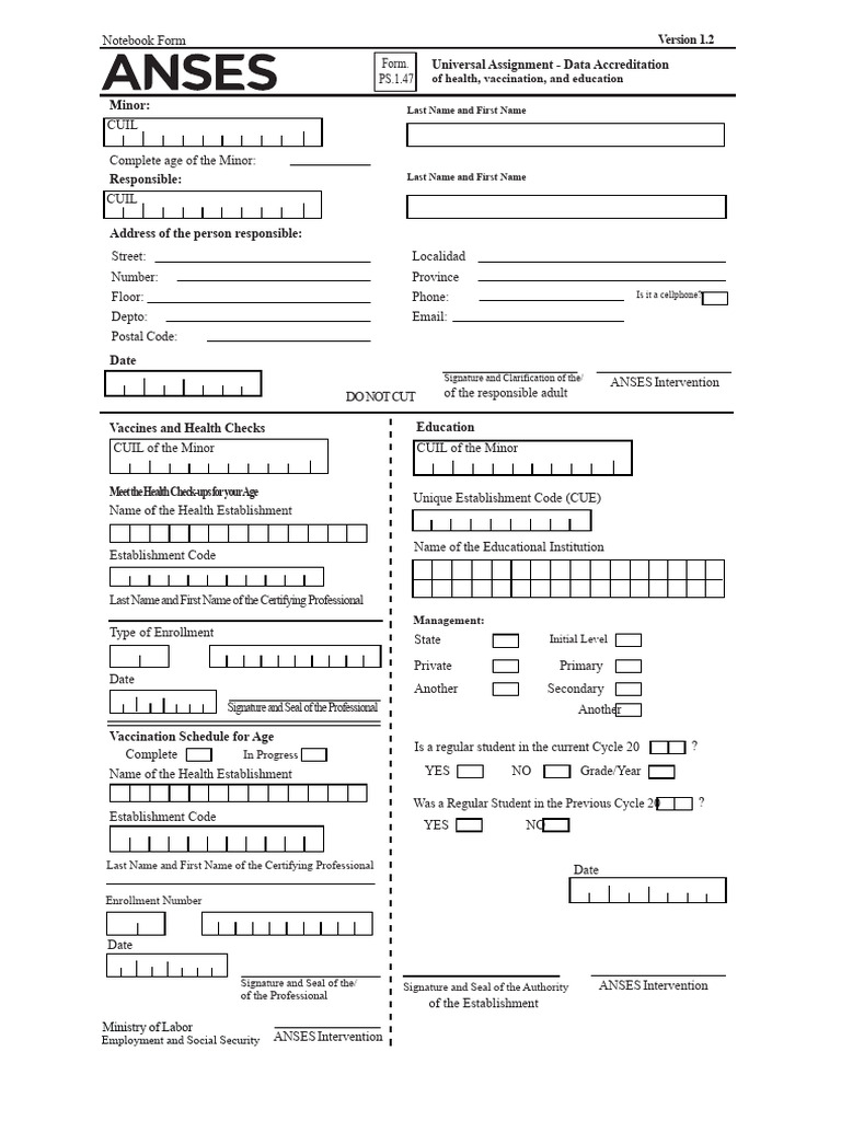 Notebook Form 1.47 PDF | PDF | Birth Certificate | Legal Guardian
