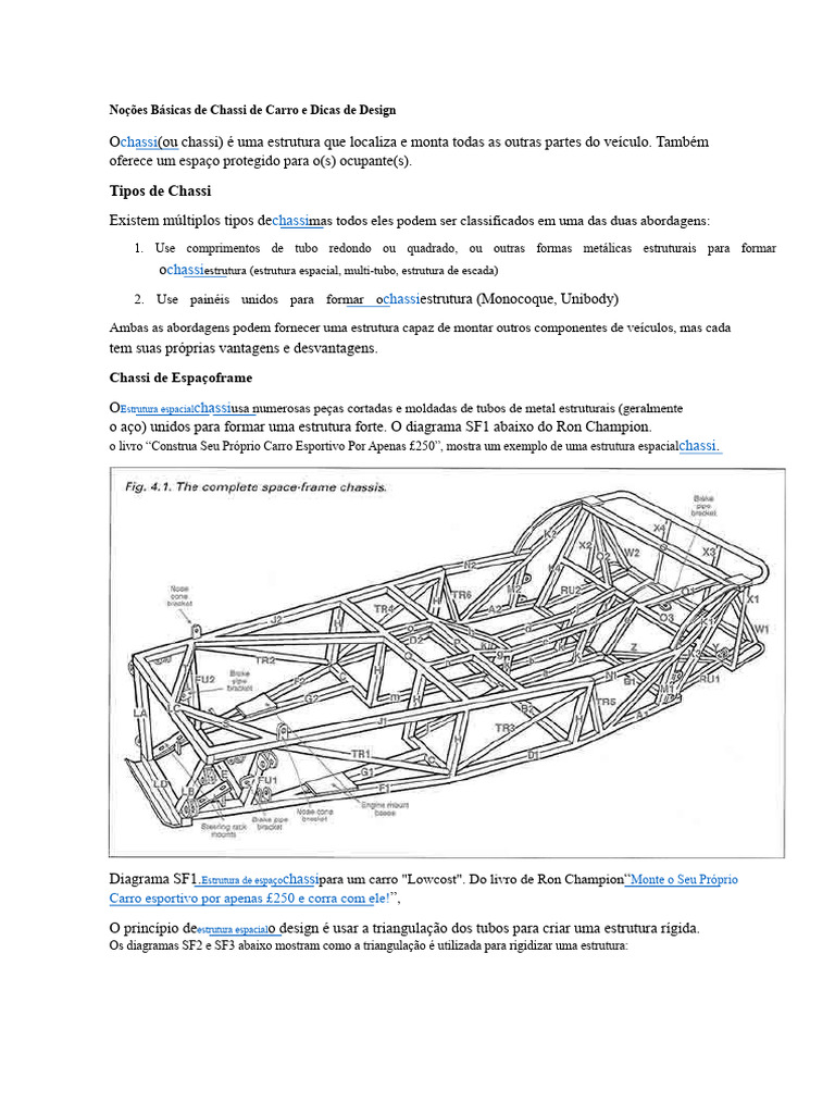 Tipos de Chassi de Carro e Design | PDF | Estresse (Mecânica) | Aço