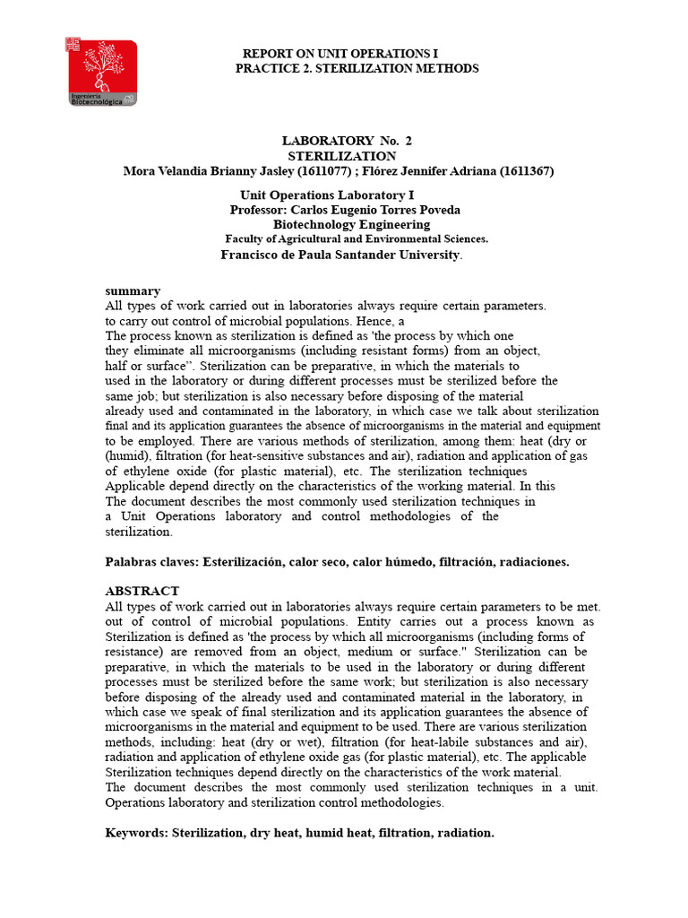 Sterilization Methods in Laboratories | PDF | Sterilization (Microbiology)