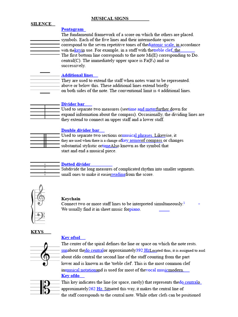 The Musical Signs | PDF | Clef | Musicology