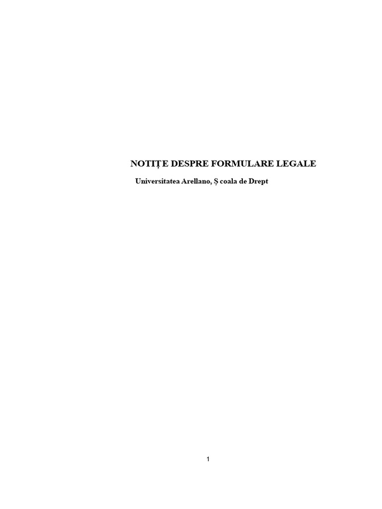 Legal Forms Notes PDF | PDF