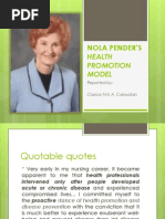 Download NOLA PENDERS HEALTH PROMOTION MODEL by claricefritz SN92660407 doc pdf