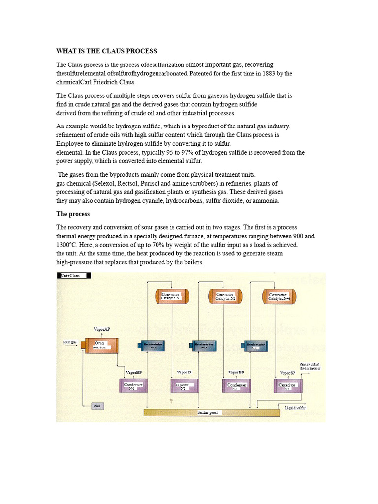 Understanding the Claus Process for Sulfur Recovery | PDF | Secondary ...