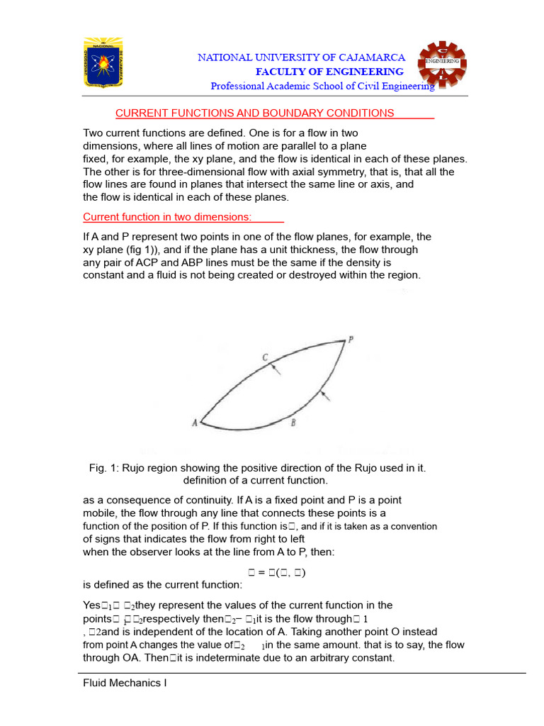 Current Functions in Fluid Mechanics | PDF | Cartesian Coordinate ...
