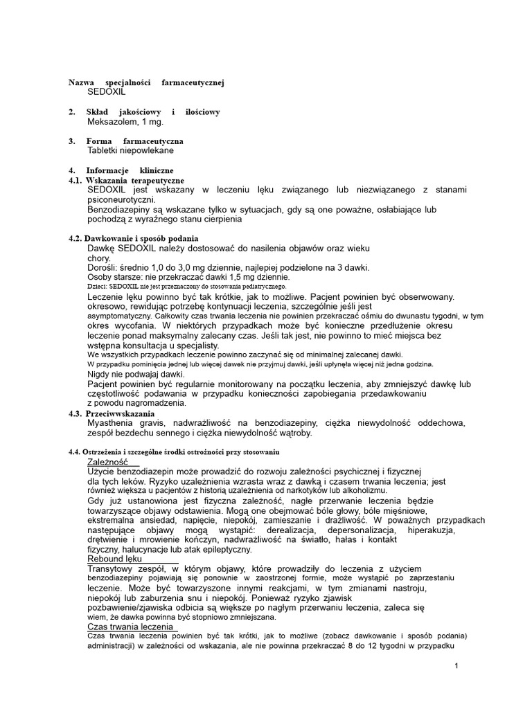 Sedoxil | PDF