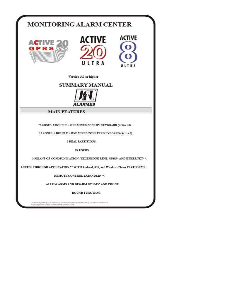 Active Alarm System Summary Manual | PDF | Computer Network | Computer ...