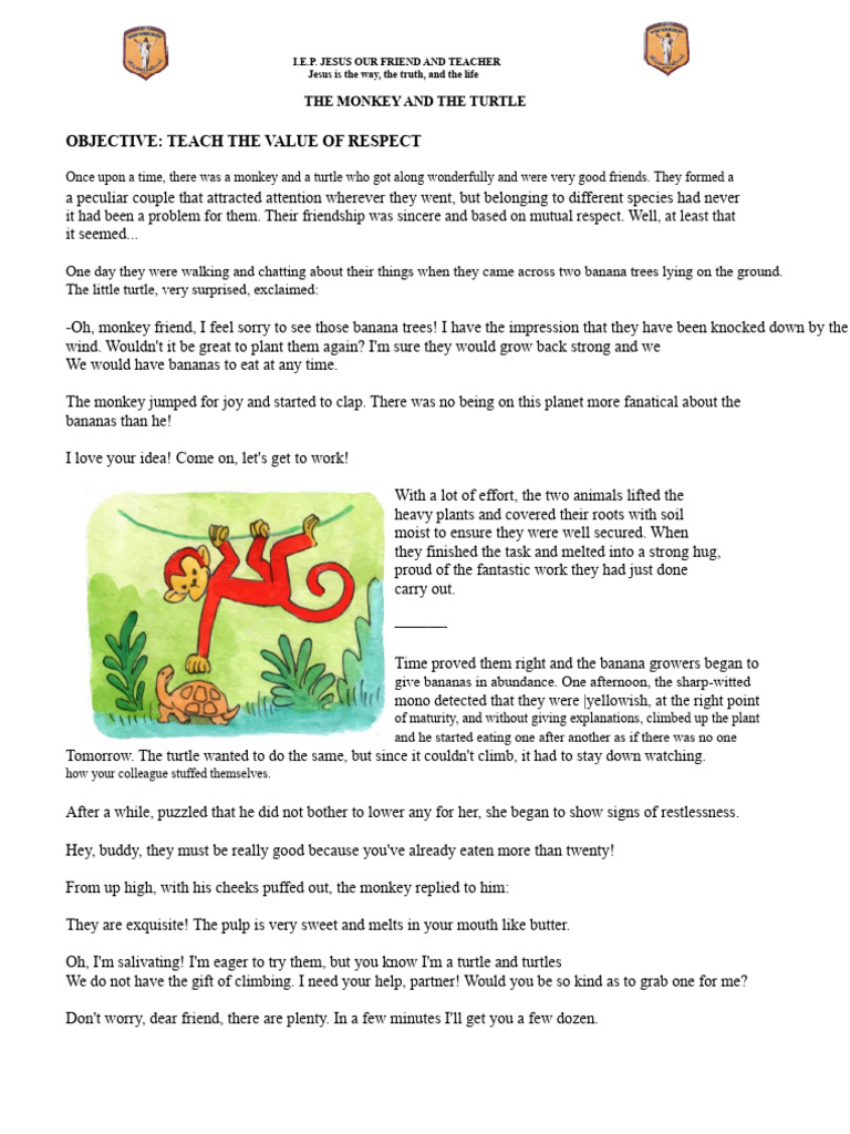 The Monkey and The Turtle Reading September | PDF