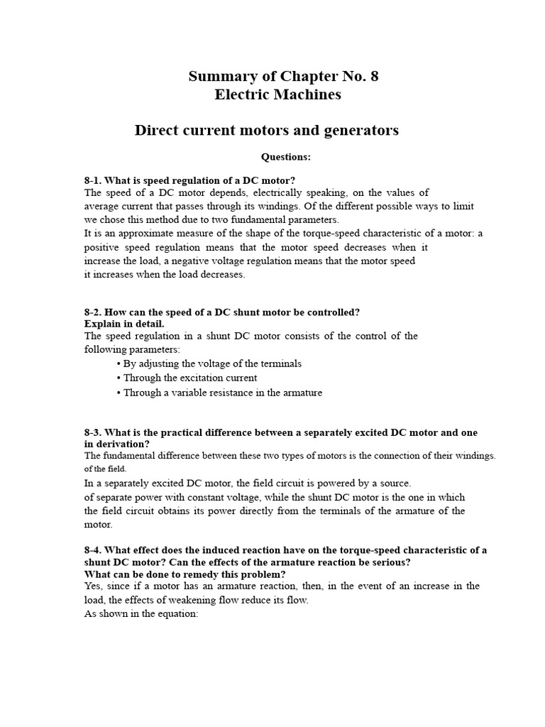 DC Motors and Generators Overview | PDF | Electric Motor | Electric ...