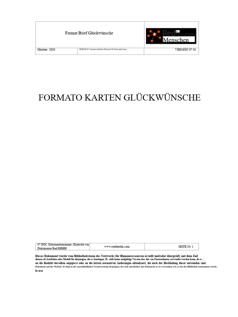 0120 Format Congratulation Briefe | PDF