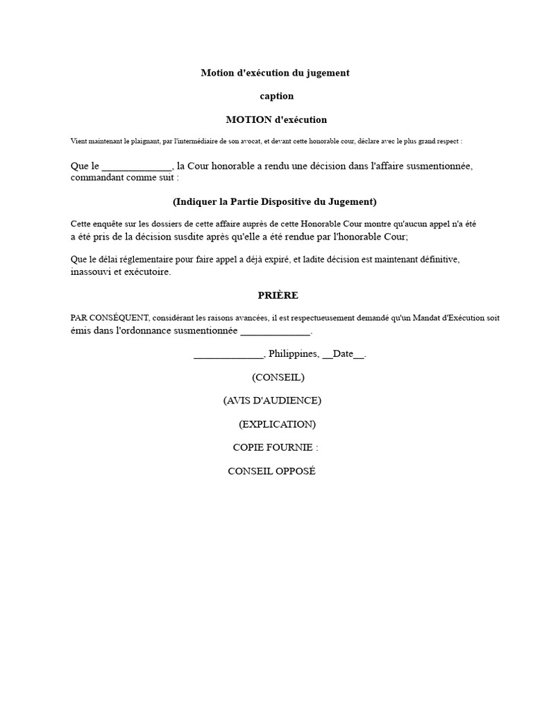 Demande de Mandat d'Exécution Judiciaire | PDF