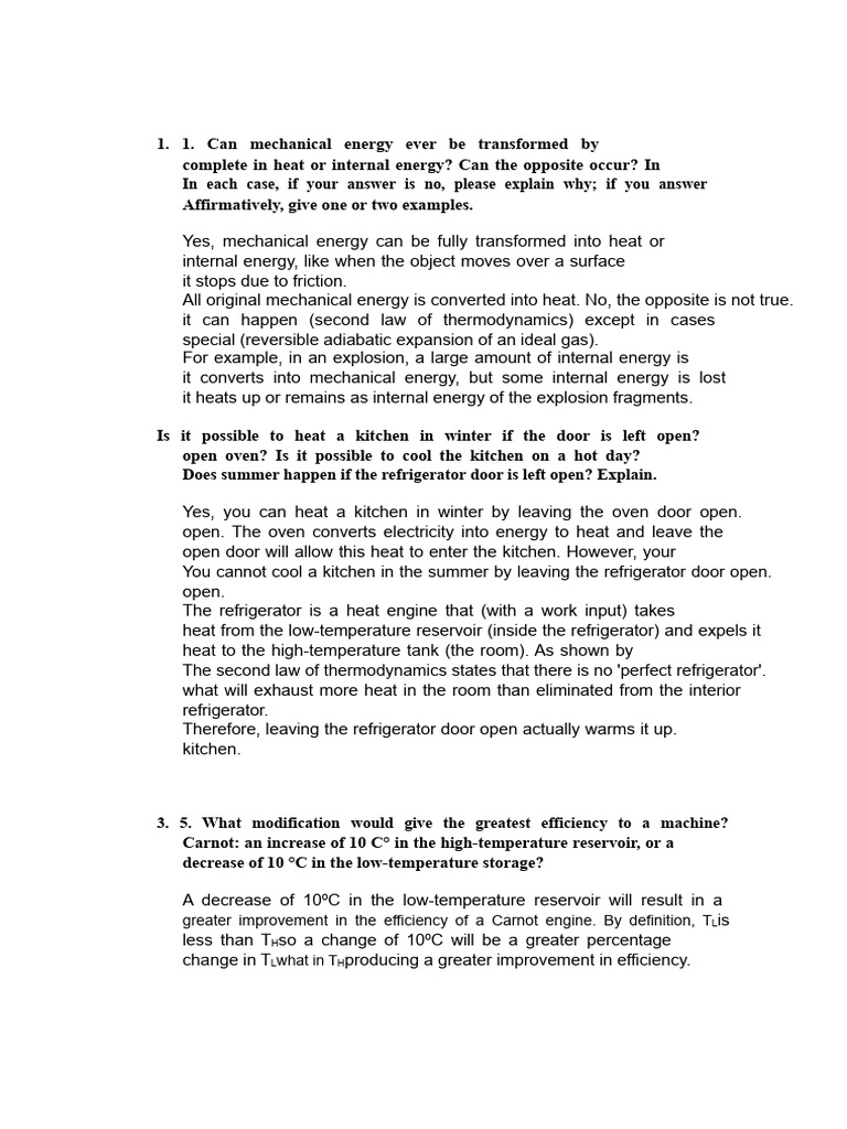 Energy Transformation and Efficiency Explained | PDF | Heat | Entropy