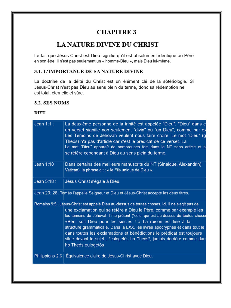La Divinité de Jésus-Christ | PDF | Messie | Dieu