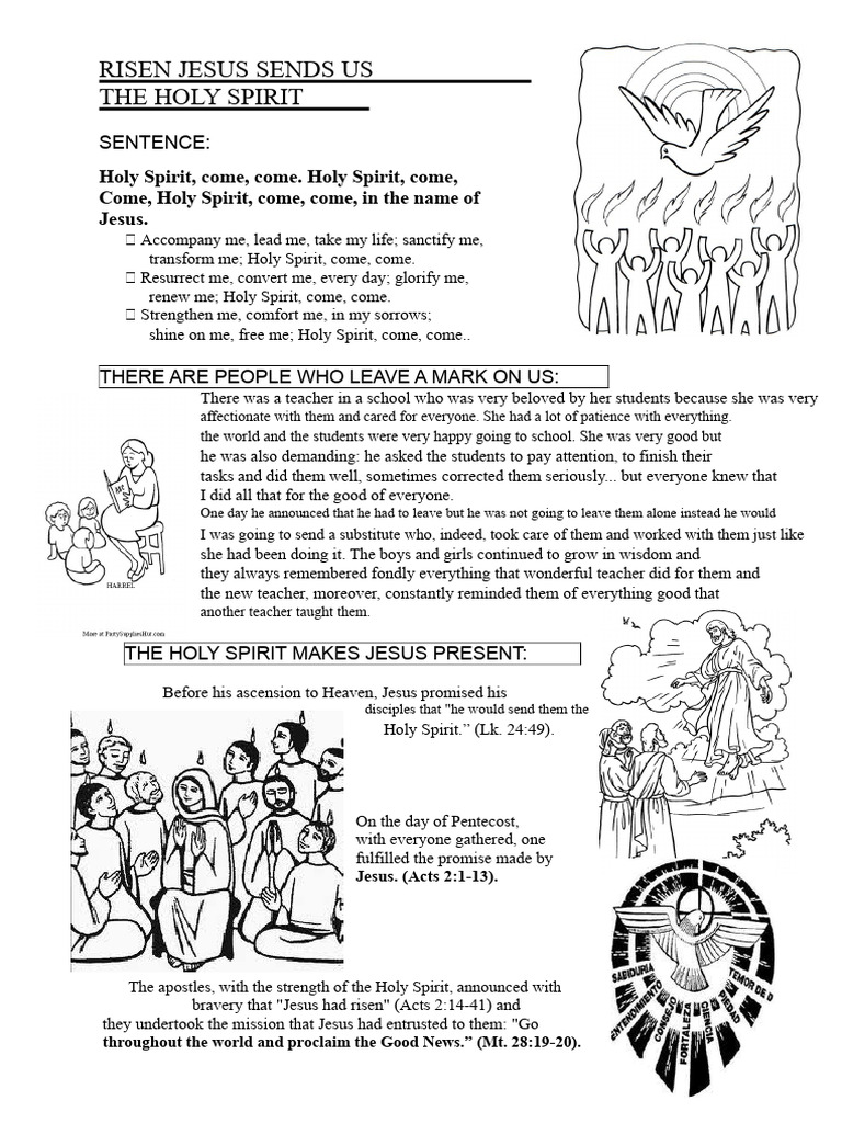 The Risen Jesus Sends Us The Holy Spirit | PDF | Jesus | Resurrection ...