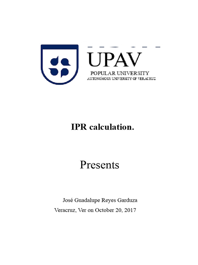 IPR Curve Calculation and Optimization | PDF | Petroleum Reservoir ...