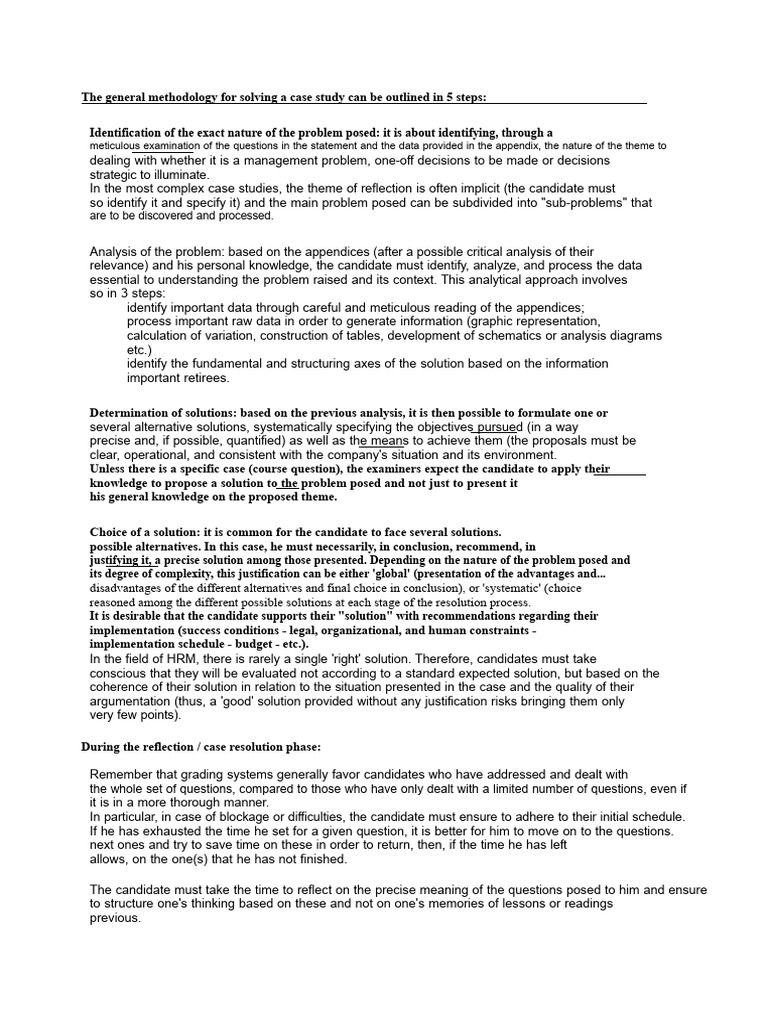 Case Study Analysis Methodology Guide | PDF | Methodology | Knowledge