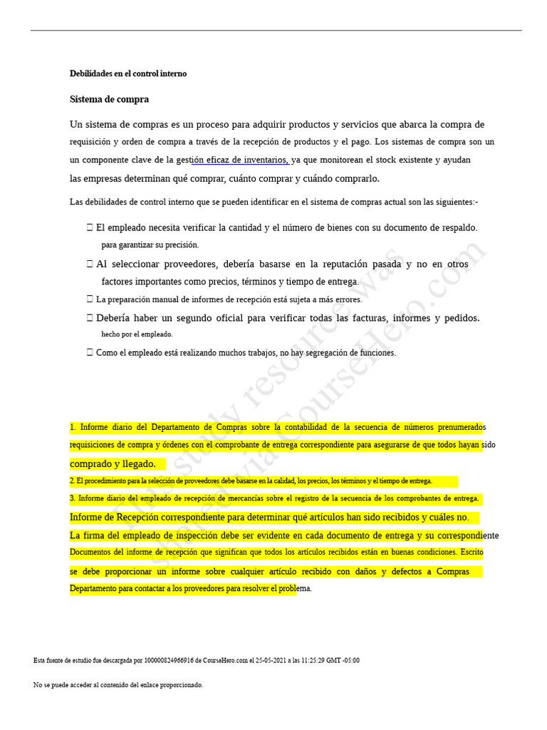 Debilidades en El Control Interno Del Sistema de Compras | PDF ...