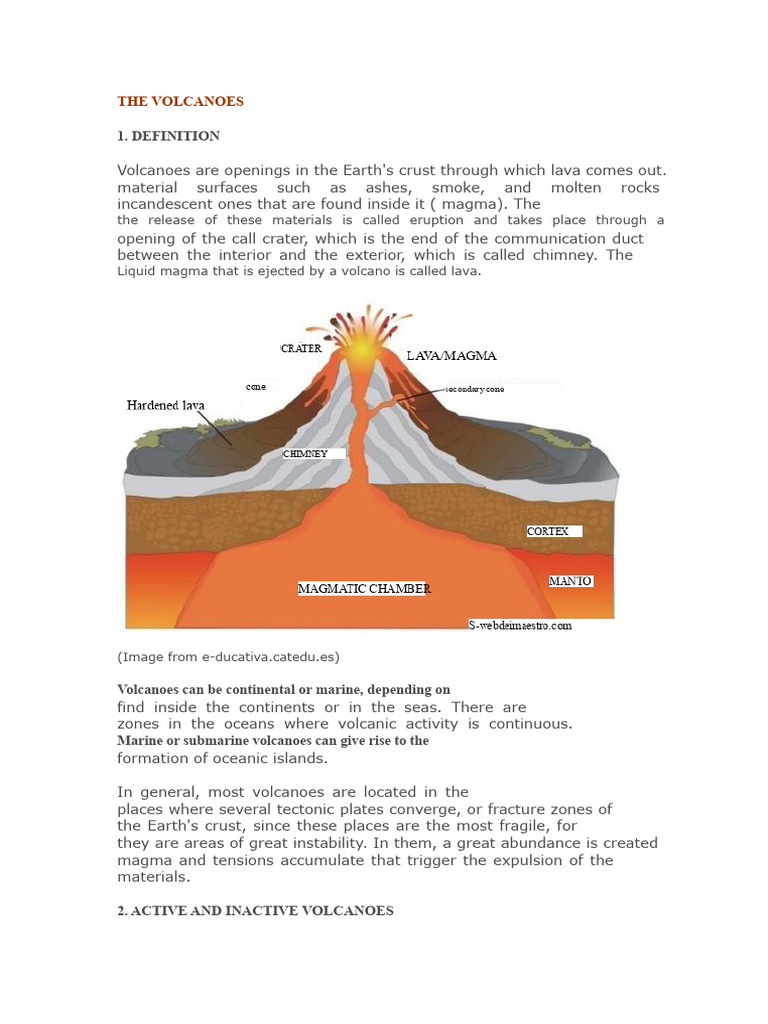 Understanding Volcanoes: Types and Eruptions | PDF | Volcano | Lava