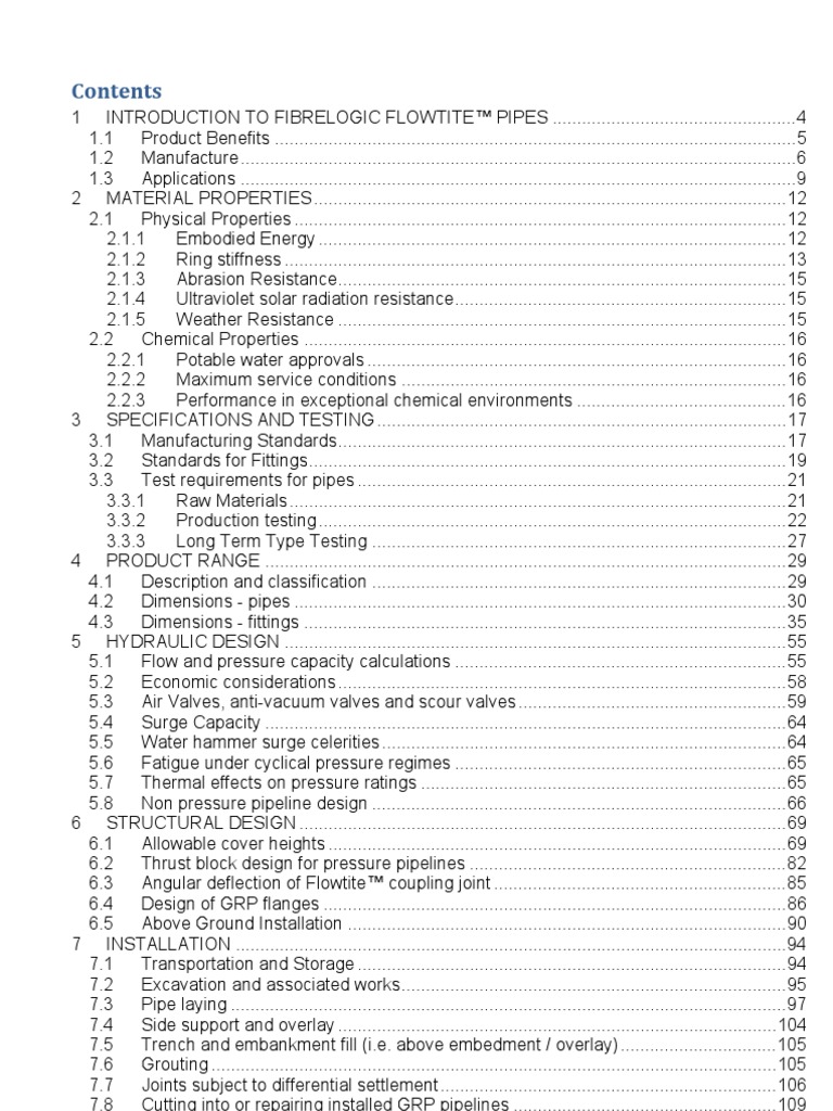 Engineering Guidelines 01 PDF Fiberglass Pipe (Fluid Conveyance)