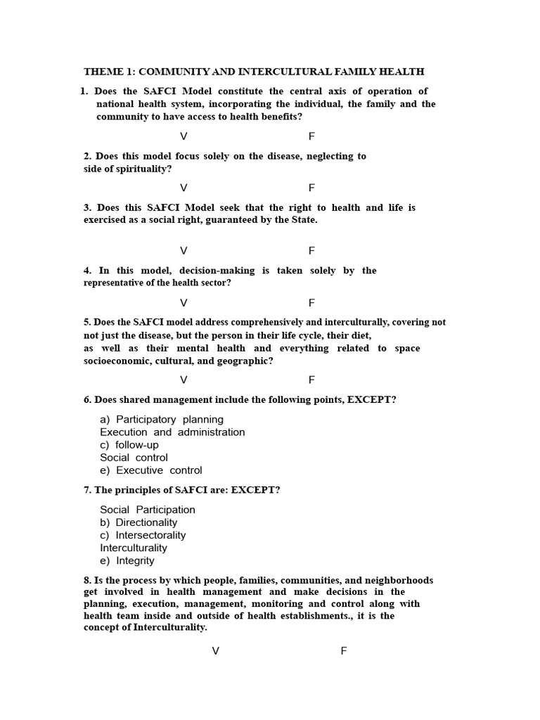Questionnaire Topic 1 SSR | PDF