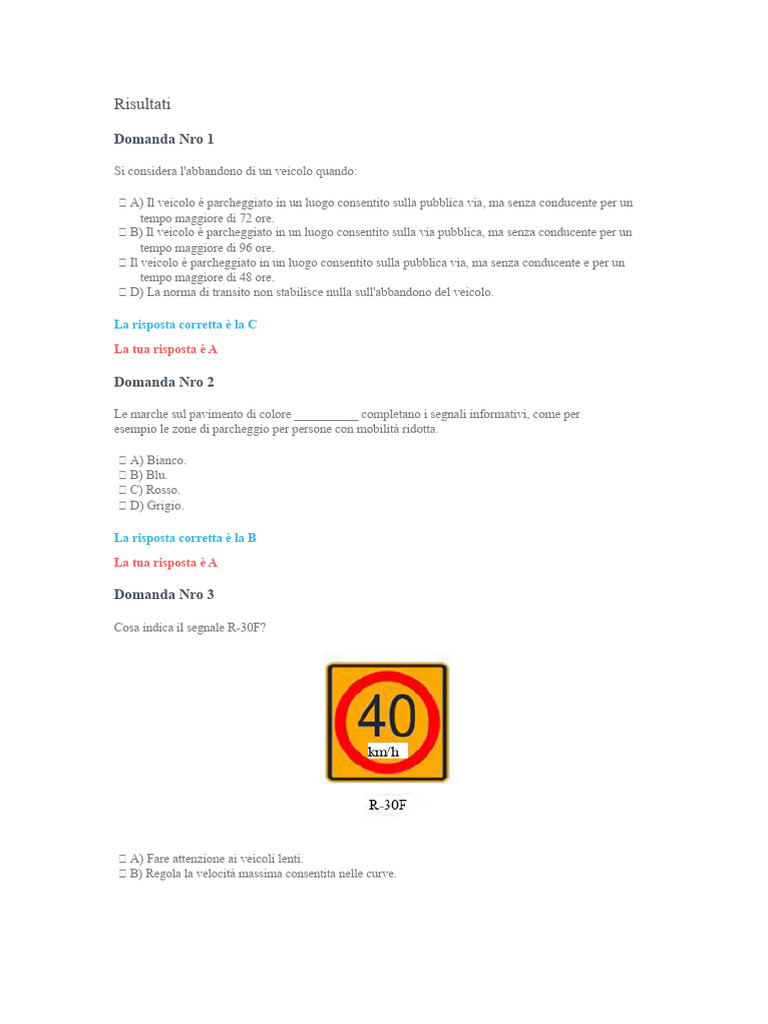 Risultati 6 MTC | PDF