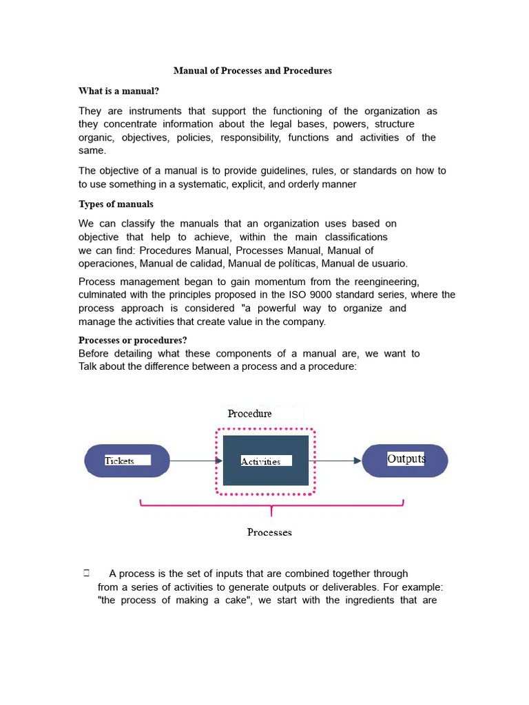 Processes and Procedures Manual Guide | PDF