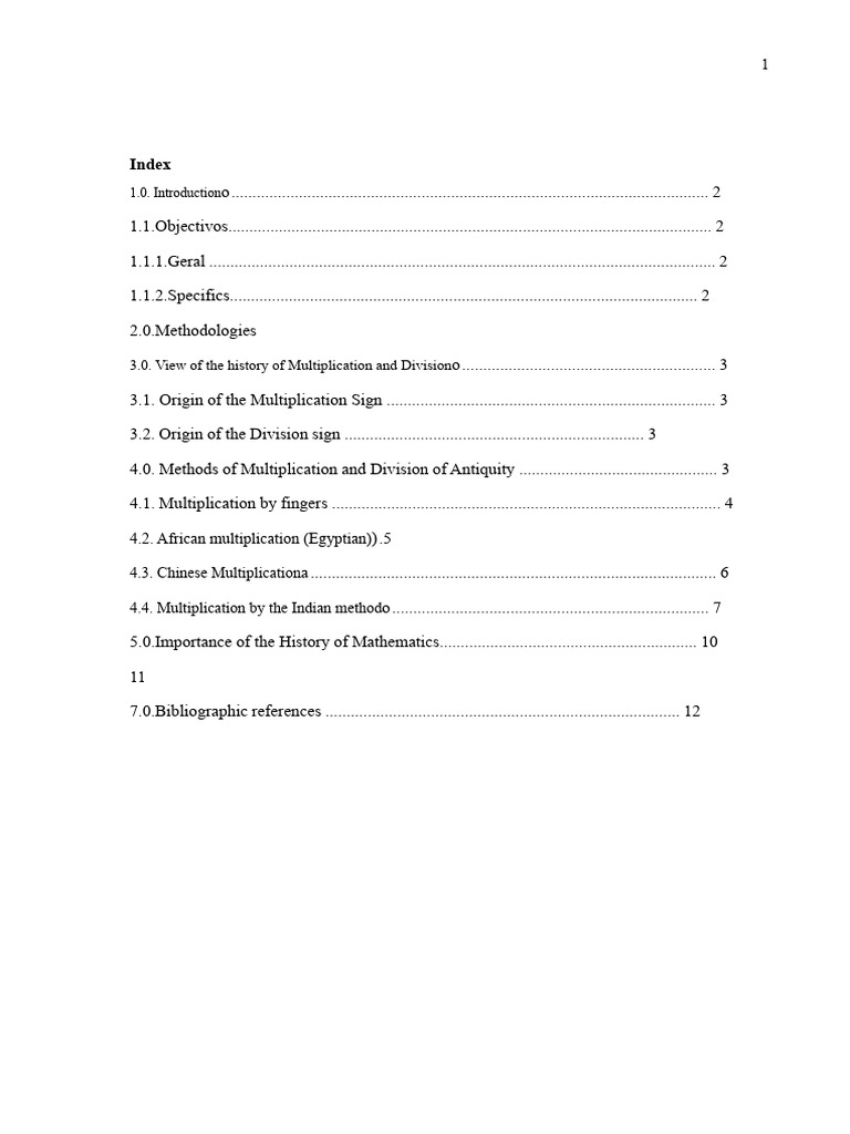 History of Multiplication and Division | PDF | Multiplication | Numbers