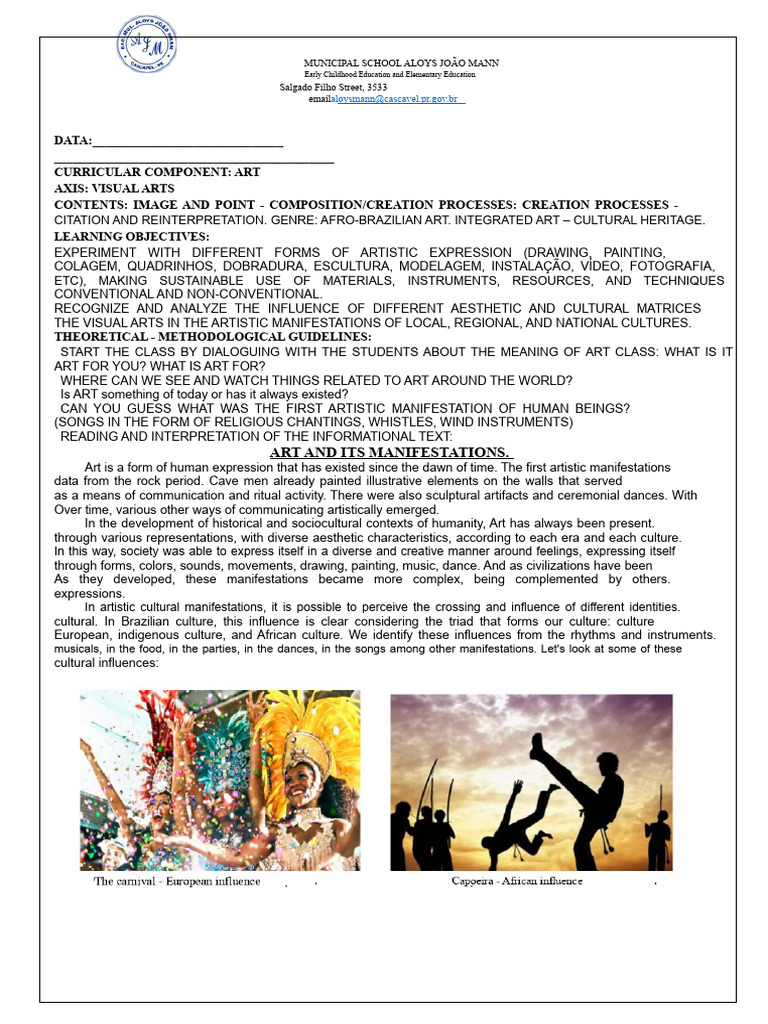 Art Plan 4TH and 5TH Year | PDF | Still Life | Visual Arts