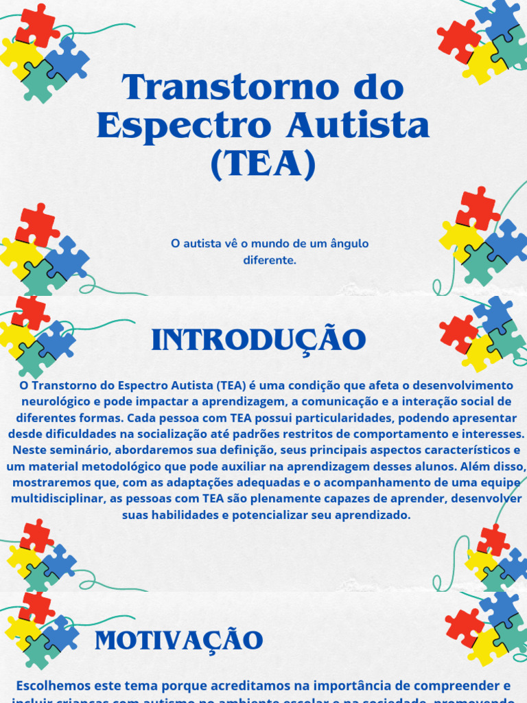 Entendendo o Transtorno do Espectro Autista | PDF | Autismo | Aprendizado