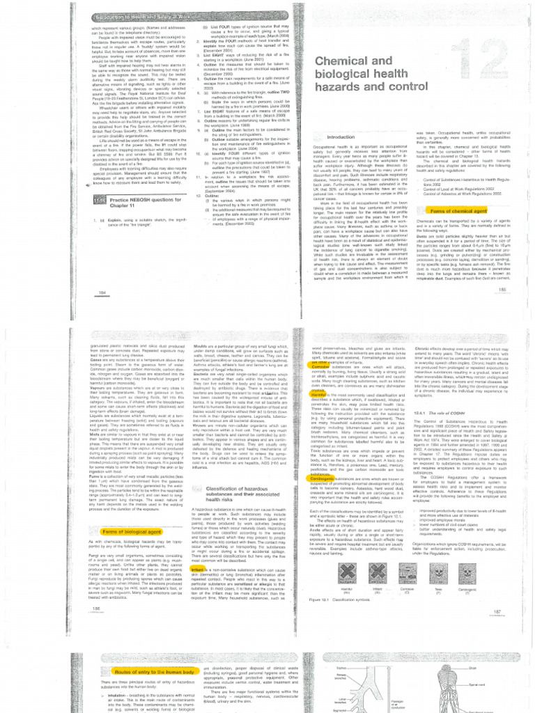 Chemical Hazards Lecture Notes 1 Pdf