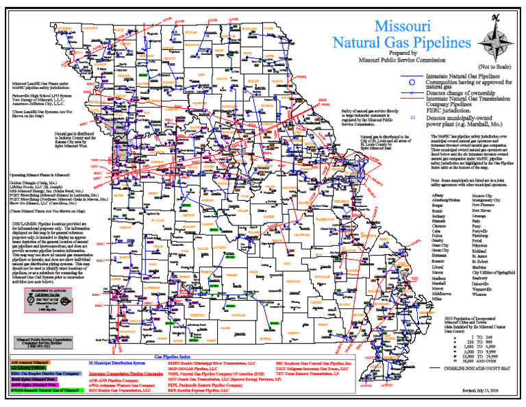 Missouri Natural Gas Pipeline Map 7-12-2018 | PDF
