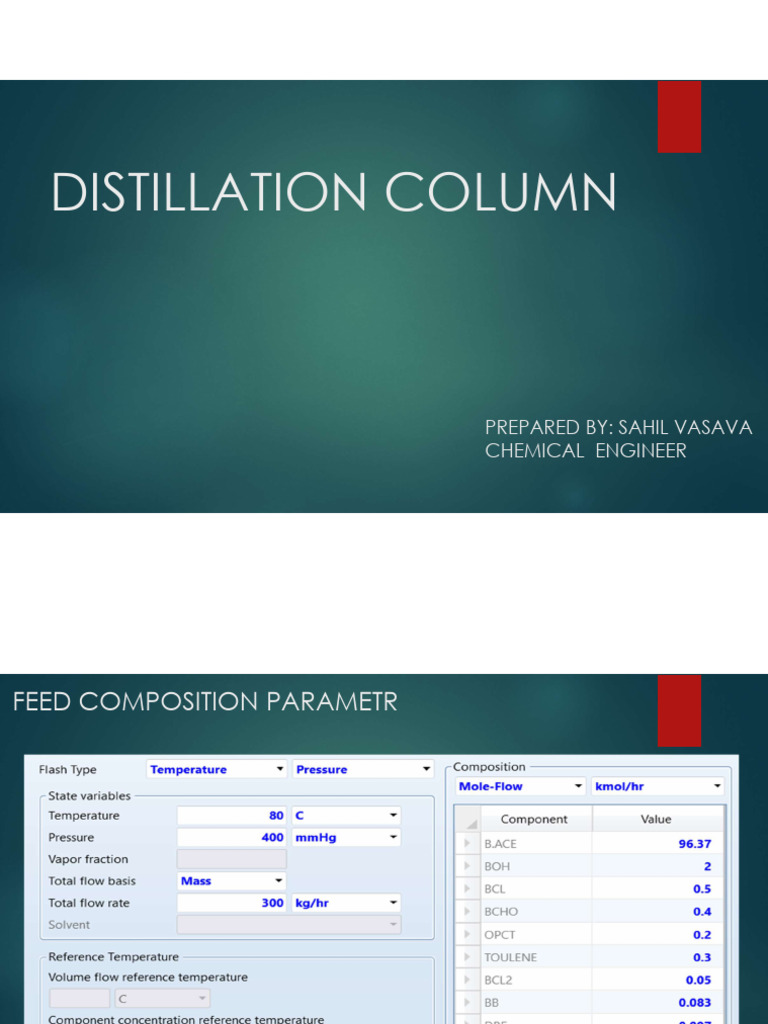 Distillation Column Simulation | PDF | Liquids | Pressure