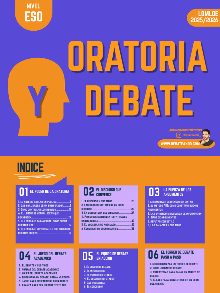 Manual de Oratoria y Debate Escolar | PDF | Hablar en público ...