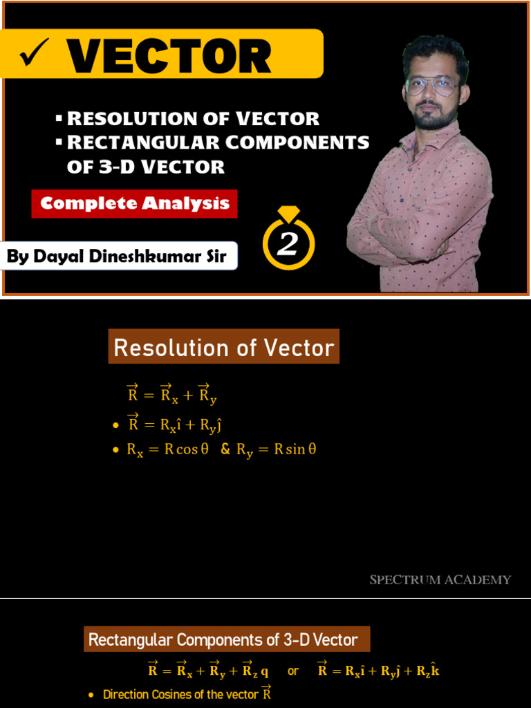 3D Vector Resolution and Components | PDF | Euclidean Vector | Physics