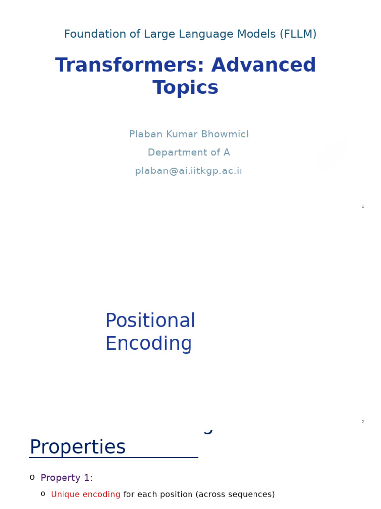 Positional Encoding in Transformers | PDF | Applied Mathematics