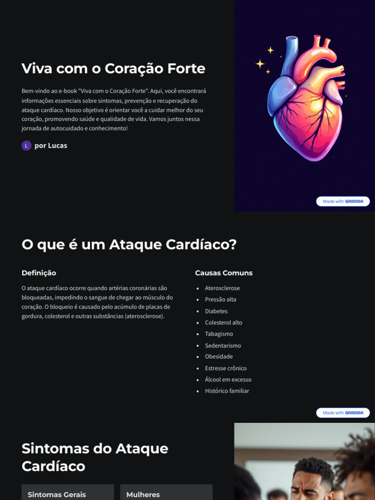 Sintomas e Prevenção do Infarto | PDF | Infarto do Miocárdio | Coração