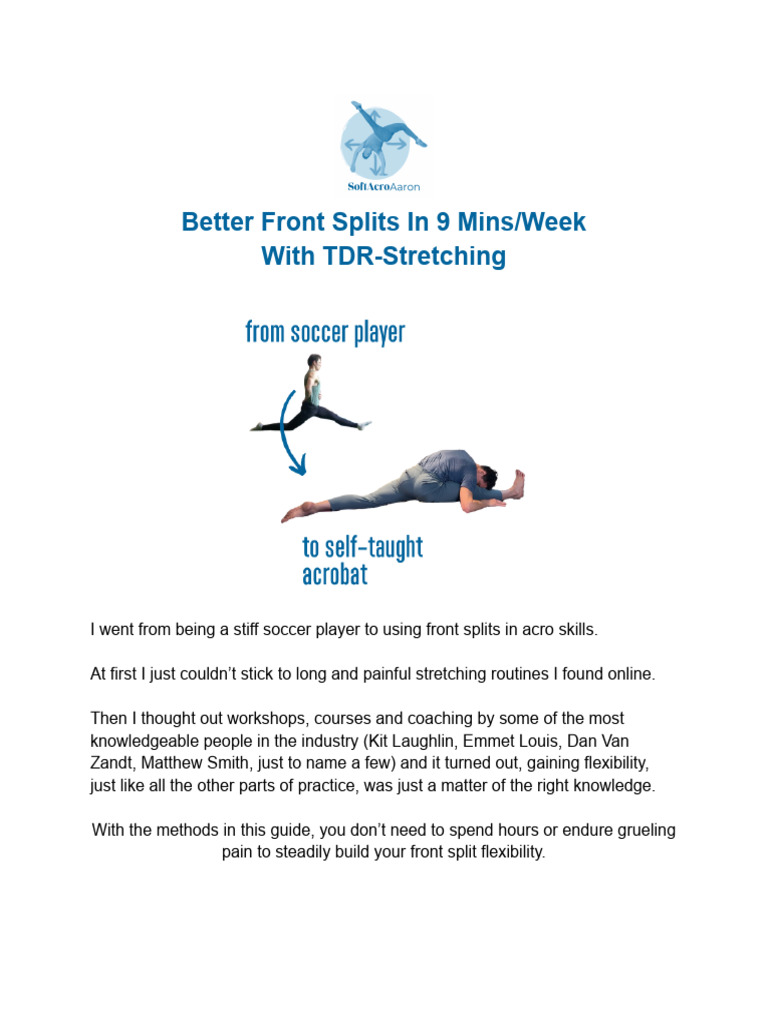 Quick Guide to Front Splits Flexibility | PDF | Flexibility (Anatomy)