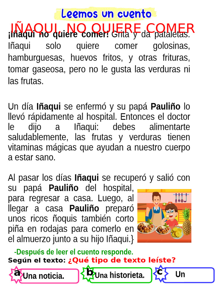 Iñaqui y su lucha por comer sano | PDF