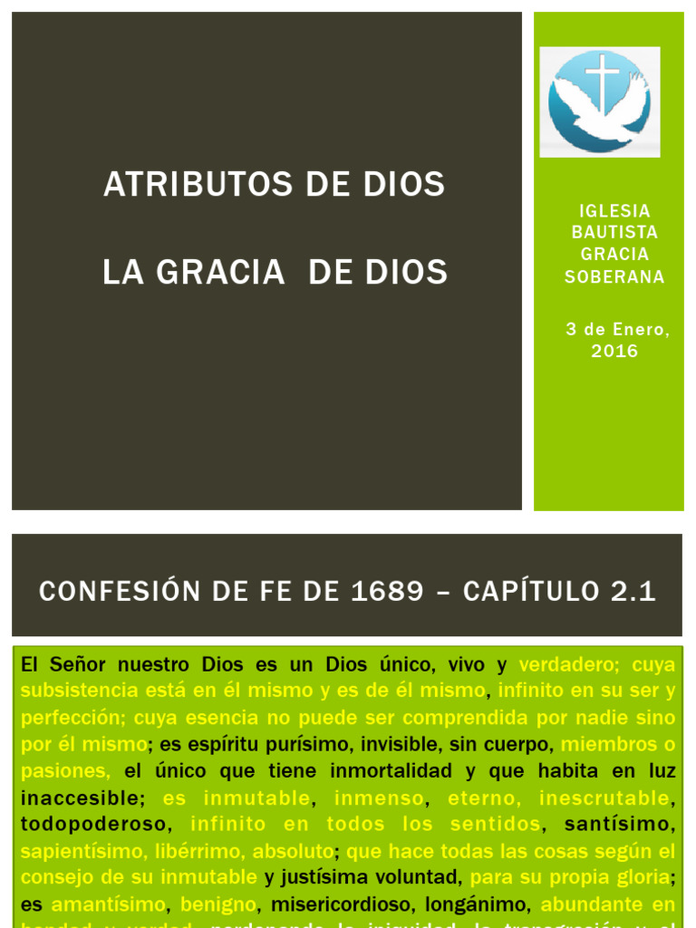 Atributos y Gracia de Dios en la Fe | PDF | Gracia divina | Cristo (título)