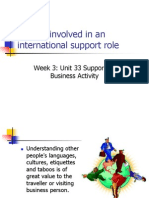 Factors Involved in An International Support Role