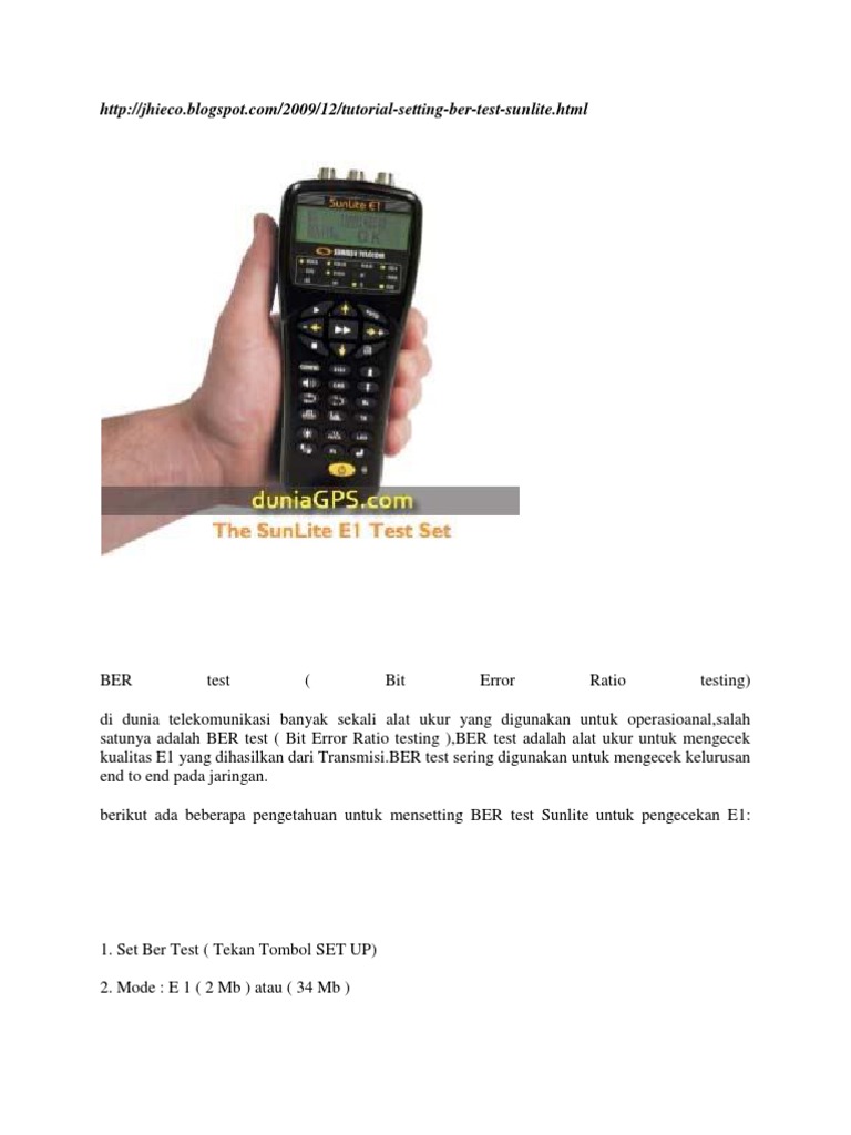 Ber Test | PDF