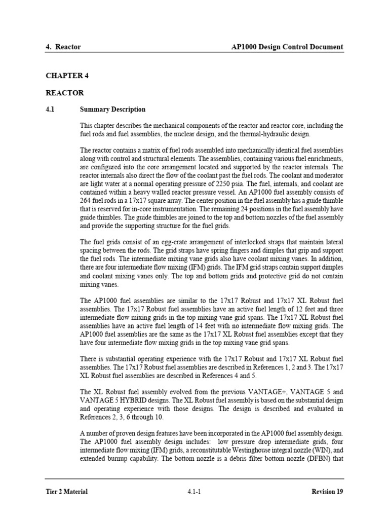AP1000 Reactor Design Overview | PDF | Nuclear Fuel | Nuclear Reactor