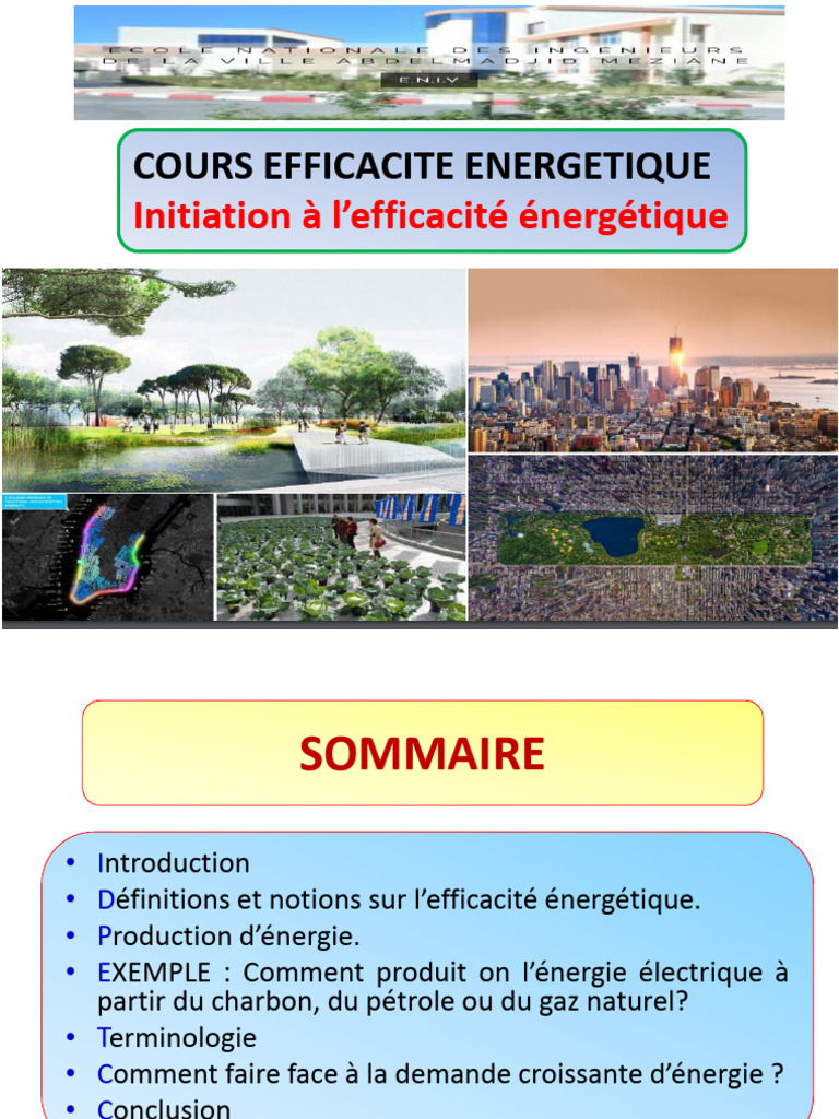 Introduction à l'Efficacité Énergétique | PDF | Économie énergétique ...